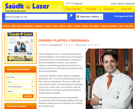 Dr. Pablo Trindade especialista em Ipanema e Duque de Caxias, explica a relação cirurgia plástica e segurança.